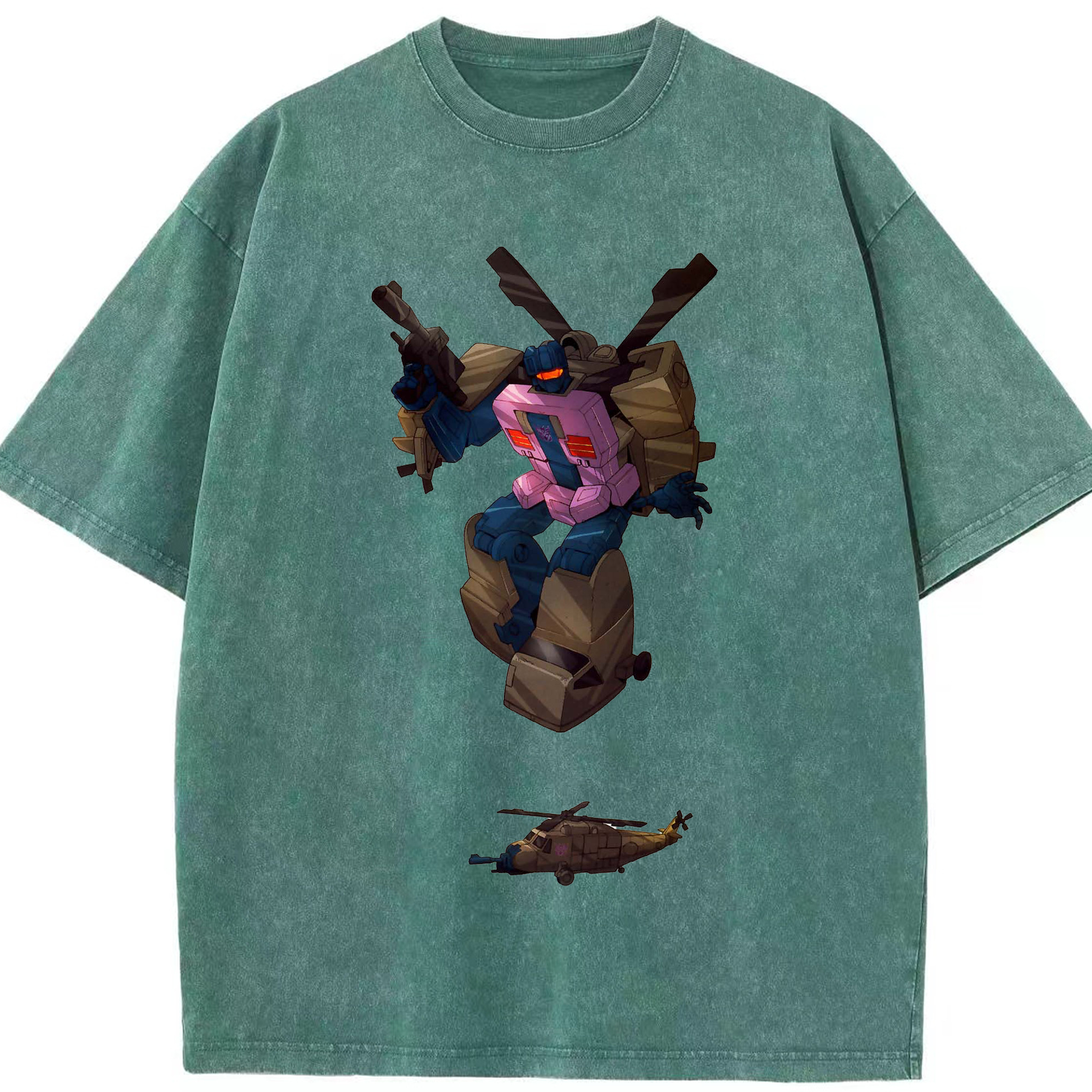 （画像用）  綿100% ヴィンテージ風 半袖Tシャツ（フロントプリント）